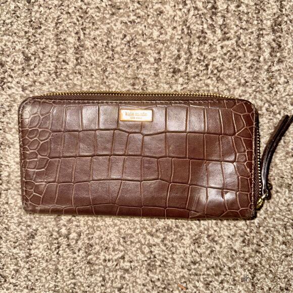 Kate Spade Rialto Place Neda Clutch Wallet Brown - Picture 6 of 8